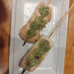 炭火やきとり 肉球亭 - ささみ(わさび)