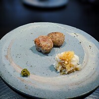 鉄板焼さわふじ - ✽ 塩胡椒の豚のヒレ肉を、大根の鬼おろしや柚子胡椒で