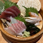 魚民 - お造り3種盛り