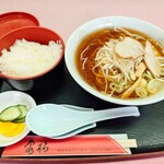 亀福食堂 - 2024年7月　ラーメンライス