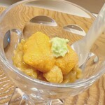 鮨おばな - ウニパフェのアップ