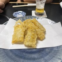 肉の山本 - もろこし天、甘うま