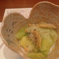 料理屋 錦三山車楼 - 春キャベツとアサリの塩サラダ