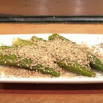 やきとり 正や - オクラのピクルス