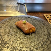 くずし鉄板 あばぐら 神田店 - 雲丹巻き