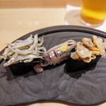 鮨と地酒 じょっぱり - 氷魚，いわし，あさり