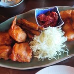 和食処　田舎家 - 唐揚げとキムチ