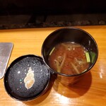 天寿し - お椀 ～ じゅんさいの赤出汁