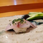 天寿し - アジ ～ あさつき、胡麻