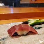 天寿し - 小倉前の中トロ漬け ～ 鮪出汁醤油