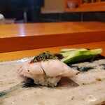 天寿し - 焼き太刀魚 ～ 梅肉、塩、レモン