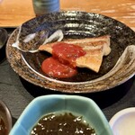 魚河岸 宮武 - 赤魚のオリーブガーリック焼きトマトソースがけ