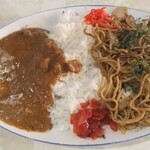 小山食堂 - カレーライスセット(焼きそば&ドリンク付き)