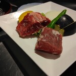 鉄板焼　葵 - 本日の牛フィレと野菜