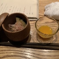神楽坂 坂の花 - 右はタレかなと思いきやマンゴー酒でした