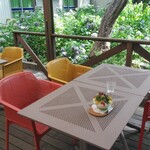 足羽山 ATARASHIYA - 陣取ったテーブル席