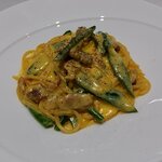 リストランテ ラ ソリア - 箱根山麓豚とインゲンのカルボナーラ（2024.6）