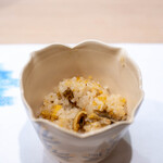 うを徳 - 2024.7 奥尻島産ムラサキウニと青森産天然ホヤのおこわ