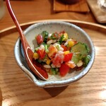 あまおと - 夏野菜ともち麦パクチー強め