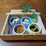 光琳 - 湯葉　ごま豆腐　クラゲ　もずく酢