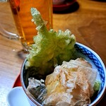 光琳 - 揚げ出し(青紫蘇、鱧、賀茂なす、生麩)