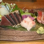 味人 - 金目鯛焼霜、甘鯛、カツオのたたき