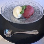 赤坂 桃の木 - 選べるデザート　シャーベット盛り合わせ