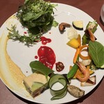 ラルドワーズ - 新鮮な野菜たくさんの前菜