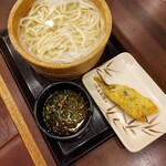 丸亀製麺 - 釜揚げ大500円+いわし天160円