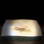 西欧料理 サヴァカ - ⑦ イトヨリのポワレ、2種のソース（ブールブラン、バジル）、キタマゴタケ添え