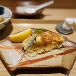 日本橋 蕎ノ字 - トロ茄子　冷たい生醤油で