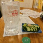 串ナカマ - 残波 黒にあわせて、きゅうりも美味しいです。