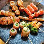 博多野菜巻き串焼き ここにこんね - 