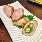 博多野菜巻き串焼き ここにこんね - 