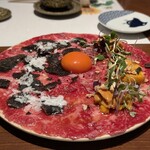 金舌 - 雲丹プラチナユッケとトリュフプラチナユッケのハーフ＆ハーフ