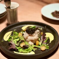 鉄板焼き あおやま - ホタテ！と高いツブツブ！