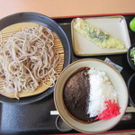 小木曾製粉所 - 並ざる・梅しそ鶏天・ミニカレー