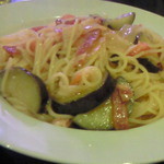 ナスとトマトのペペロンチーノ