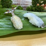 亀庄寿司 - 活車海老・ヤリイカ