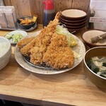 とんかつ芝 - らんち海老ミックスかつ定食