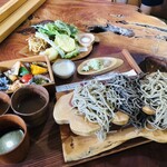 麦わらぼうし - ♪三滝そば¥1200
                                季節の野菜天ぷら¥500