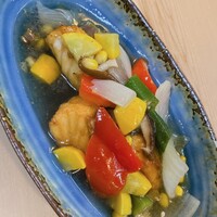 割烹 むら山 - 鯛の唐揚げ野菜餡かけ