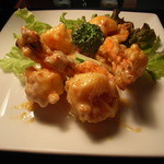 Large shrimp with special mayonnaise (ebi mayo)