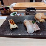 銀座のみこ寿司 - 穴子、かんぱち、鯵