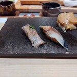 銀座のみこ寿司 - 鯵、しめ鯖
