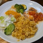 キッチン ブルー グローブ - 再びワンプレート