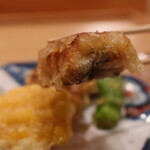 西麻布 うに成 - 鰻と玉蜀黍の天婦羅