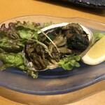 うまい鮨勘 - アワビの肝と舞茸の焼き物