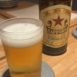 食堂くく - サッポロ赤星