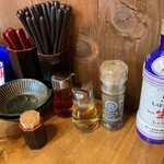 麺酒場 さかのうえ - 卓上のひとコマ